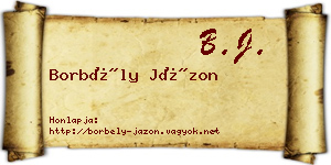 Borbély Jázon névjegykártya